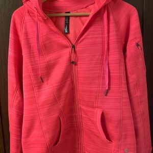 90 degrees Women's coral Pink Hooded Jacket size xl